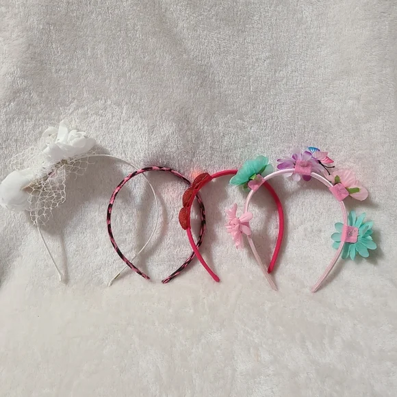 4Pc Hair accessories headband flowers, Leopard print,  hearts, (1) Bari Lynn - Picture 2 of 10